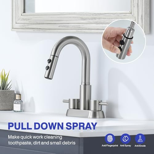 Kablle Bathroom Faucet with Pull view 2