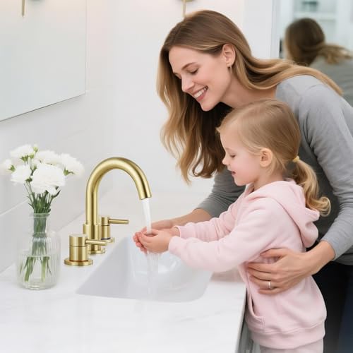 IUERASD Bathroom Faucet 3 Hole view 2