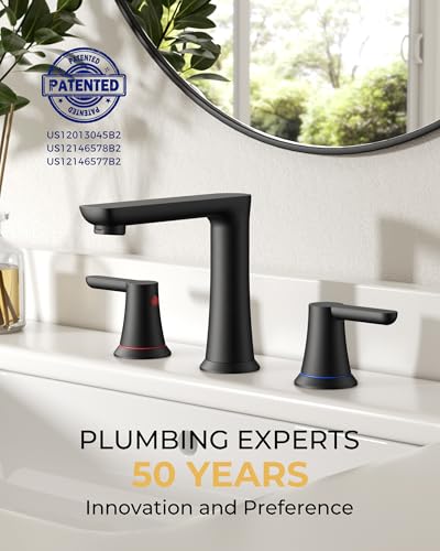 FORIOUS Black Bathroom Faucet 3 view 2