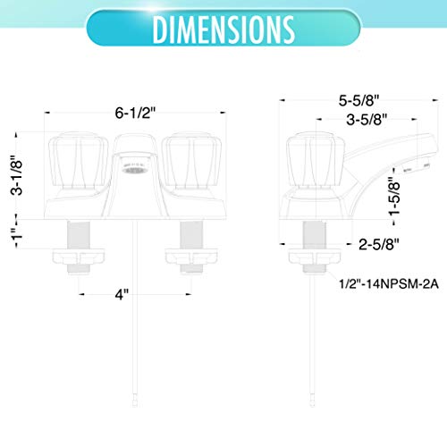 Aqua Vista Two-Handle Bathroom Sink view 3
