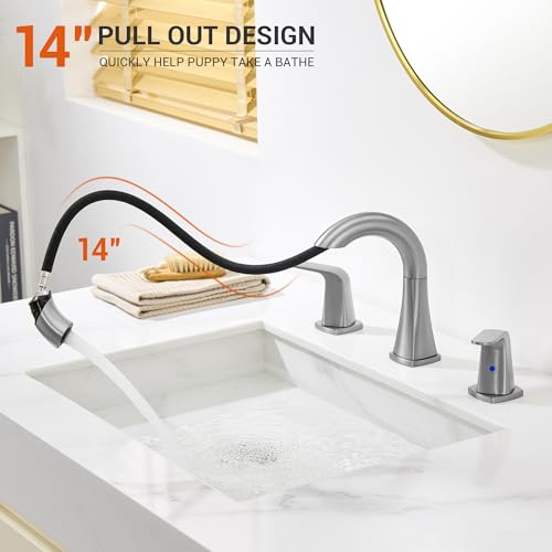 BRAVEBAR Brushed Nickel Bathroom Faucet view 5