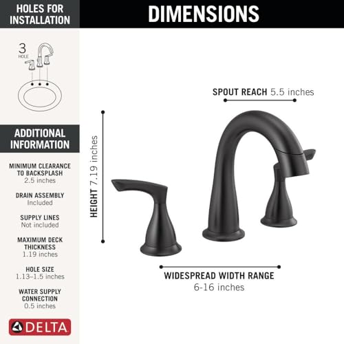 Delta Broadmoor Matte Black Bathroom view 3