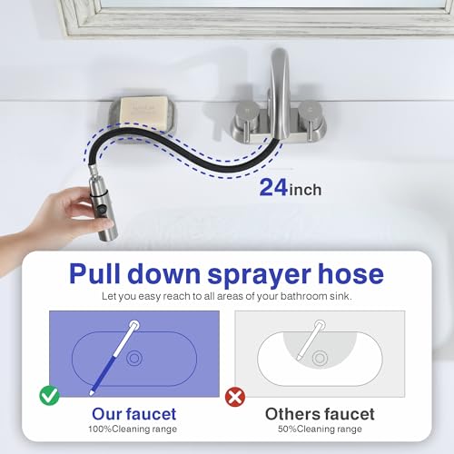 Kablle Bathroom Faucet with Pull view 4