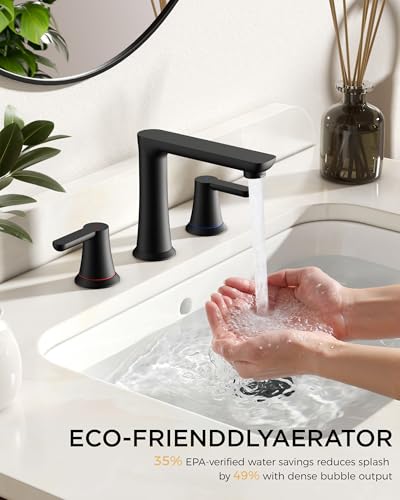 FORIOUS Black Bathroom Faucet 3 view 3