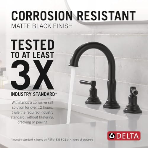Delta Roe Matte Black Bathroom view 2