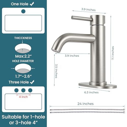 LUFG Bathroom Faucet Single Handle view 2