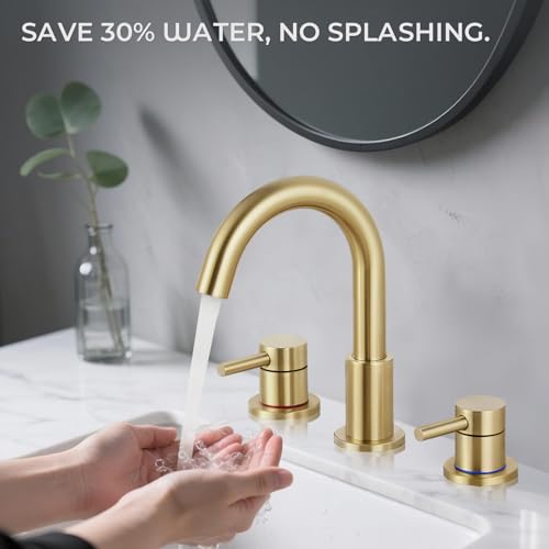 IUERASD Bathroom Faucet 3 Hole view 5