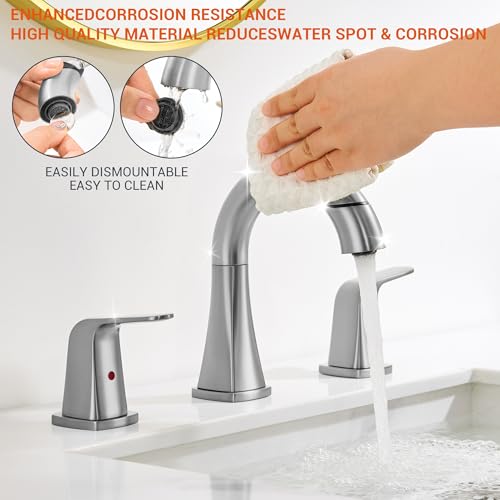 BRAVEBAR Brushed Nickel Bathroom Faucet view 2