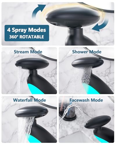 Pull Out LED Bathroom Faucet view 3