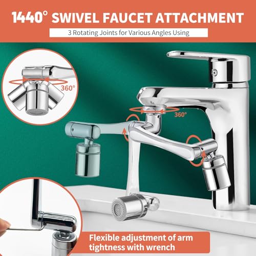 Patented CECEFIN 1080°Swivel Faucet-Extender Sink-Aerator view 3