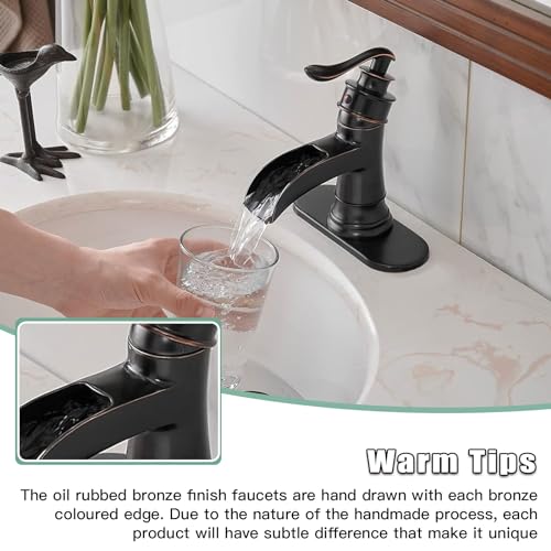 BWE Waterfall Bathroom Faucet Oil view 5