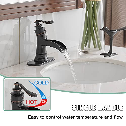 BWE Waterfall Bathroom Faucet Oil view 2