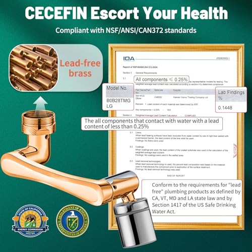 Patented CECEFIN 1080°Swivel Faucet-Extender Sink-Aerator view 2