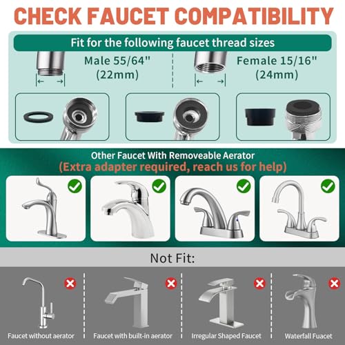 Patented CECEFIN 1080°Swivel Faucet-Extender Sink-Aerator view 4
